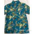 Camicia hawaiana con stampa in poliestere